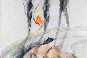 Ombre del futuro - 2008, acrilico su tela, cm. 300x200