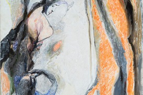 La lava devia - 2008, acrilico su tela, cm. 200x114