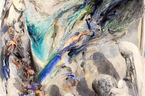 Presentimento d’acqua - 2008, acrilico su tela, cm. 206x145