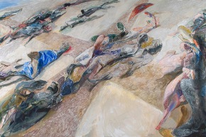 Patologia della luce - 2012, acrilico su tela, cm. 140x280