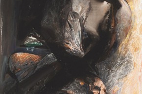 Questa lunga notte. Schermo spento - 2015, acrilico su tela, 100x70