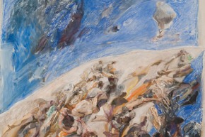 Lo specchio del cielo - 2015, acrilico su tela, cm. 130x100