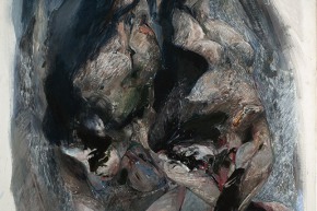 Questa lunga notte. La luce dei telefonini - 2015, acrilico su tela, cm. 190x130