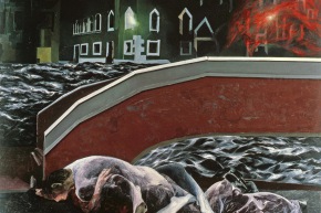 Debole trasgressività del rosso - 1978, olio su tela, cm. 170x200