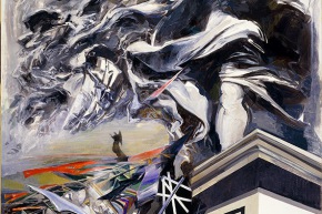 Il restauro - 1984, tecnica mista su tela, cm 265x200