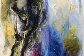Bonjour monsieur Pecheur - 1999, acrilico su tela, cm. 170x130