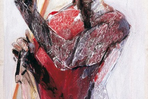 Autoritratto: viva la pittura - 2007, acrilico su tela, cm. 100x70