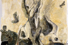 Nutrirsi dal mare - 1994, acrilico su tela, cm. 150x100
