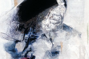 Presenza senza suono - 2002, acrilico su tela, cm. 80,5x50