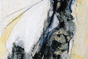 Studio per “suggestioni della secolarità” - 2002, acrilico su tela, cm. 40x30