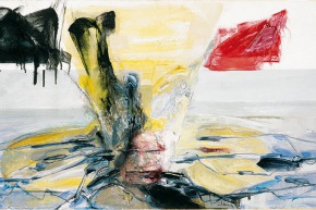 Vivo nella rete - 2004, acrilico su tela, cm. 60x120