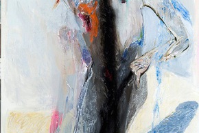 J. Luis Borges: la manovra dell’ombra - 2009, acrilico su tela, cm. 150x100