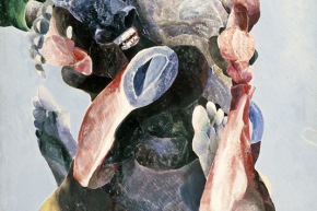 Ipotesi per un monumento equestre a Che Guevara - 1968, olio su tela, cm.110x80